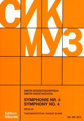 Shostakovich: Symphony No.4 in C minor Op. 43 (Study Score) published by Sikorski