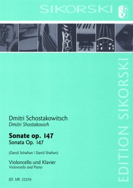 Shostakovich: Sonata in C Major Opus 147 for Viola published by Sikorski