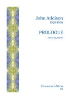 Addison: Prologue for Oboe published by Emerson