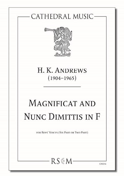 Andrews: Magnificat & Nunc dimittis in F published by Cathedral Music