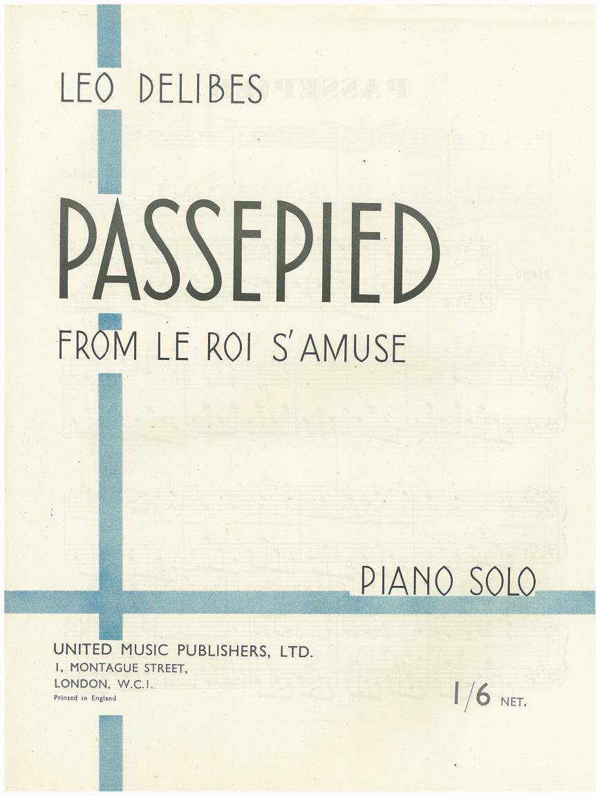 Delibes: Passepied for Piano published by UMP
