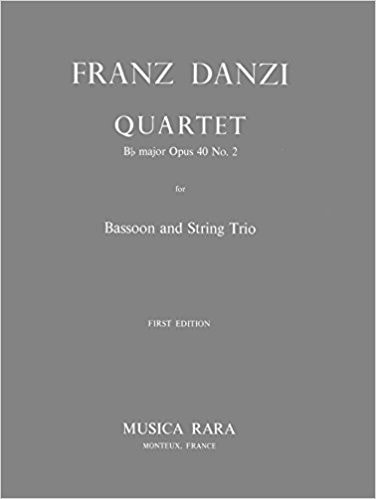 Danzi: Quartet in D Opus 40 No.2 published by Breitkopf