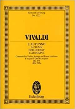 Vivaldi: The Four Seasons (Autumn) Opus 8/3 RV 293 / PV 257 (Study Score) published by Eulenburg