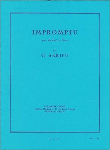 Arrieu: Impromptu for Oboe published by Leduc