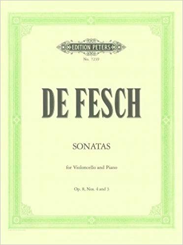 Fesch: Two Sonatas Opus 8/3&4 for Cello published by Peters