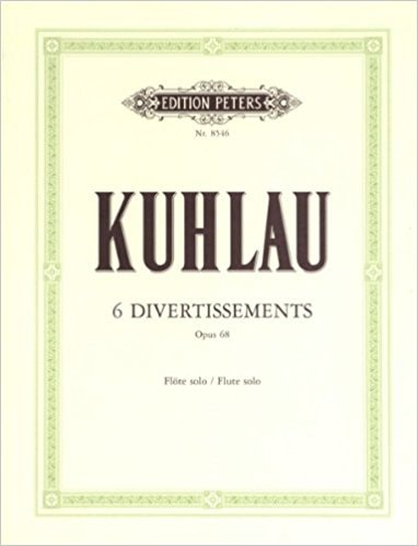 Kuhlau: 6 Divertissements Opus 68 for Flute published by Peters