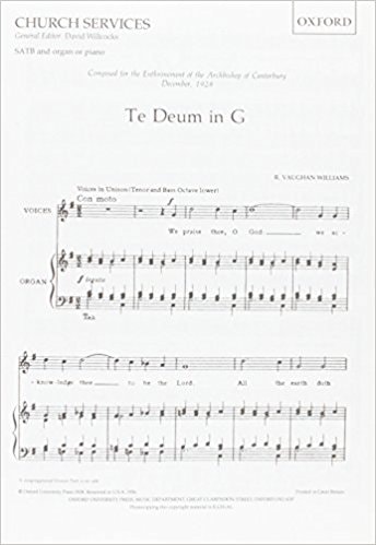 Vaughan Williams: Te Deum in G SATB published by OUP