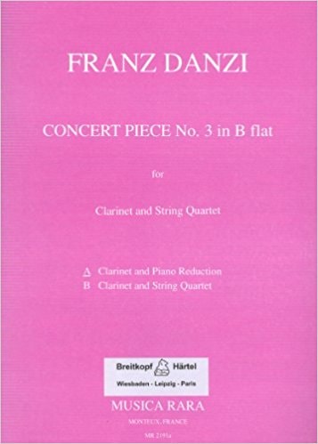 Danzi: Concert Piece No 3 in Bb for Clarinet published by Musica Rara