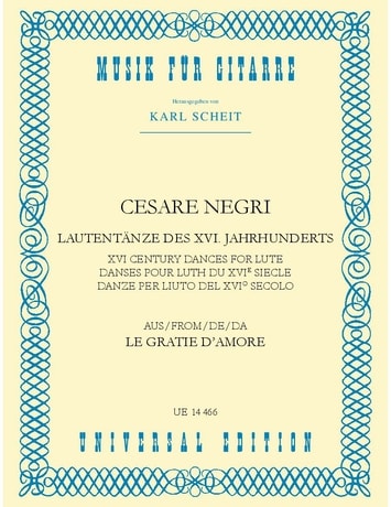 Negri: Lute Dances of the 16th Century published by Universal