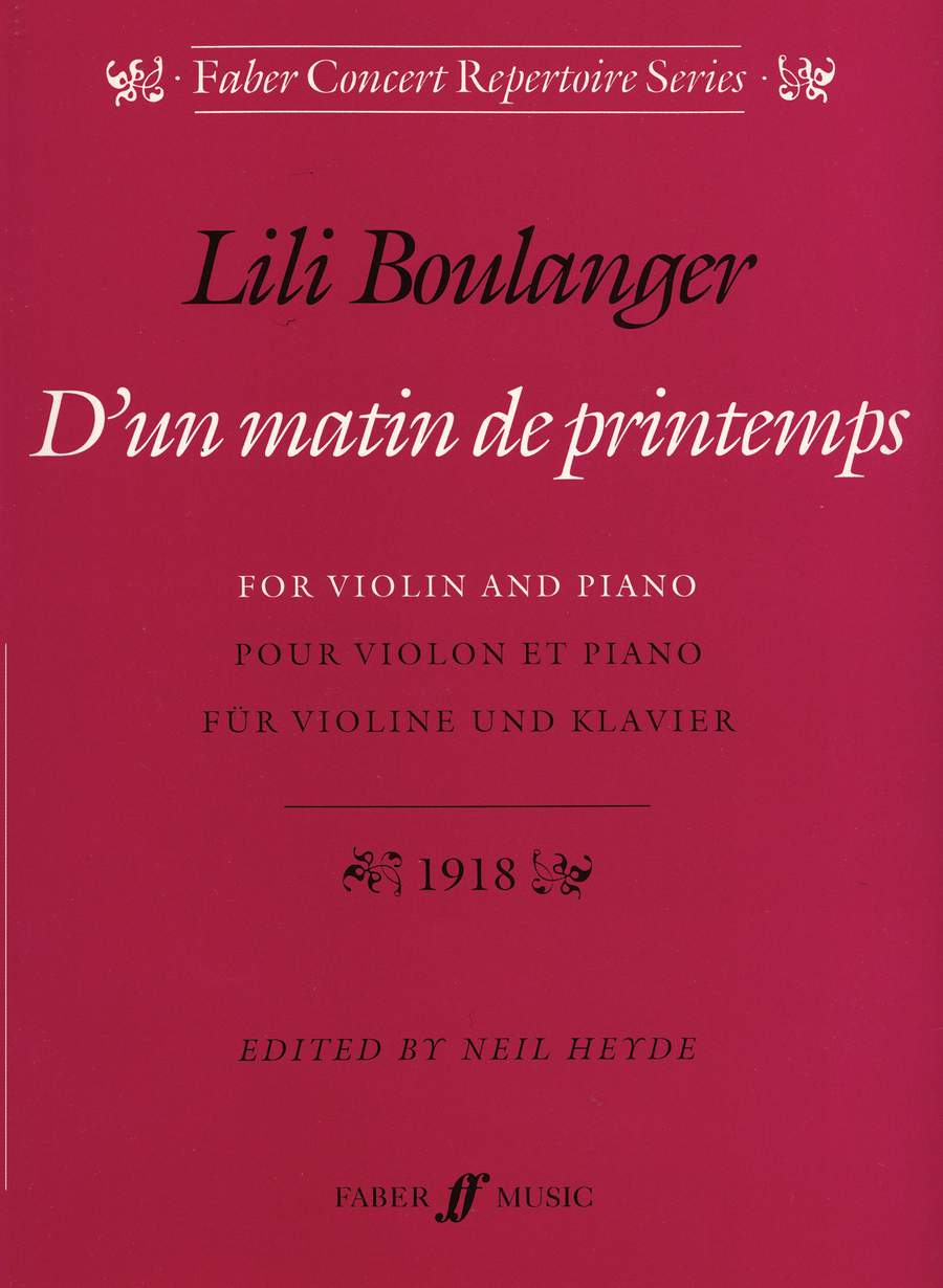 Boulanger: D'un Matin De Printemps for Violin published by Faber