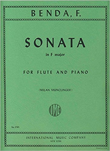 Benda: Sonata in F for Flute published by IMC