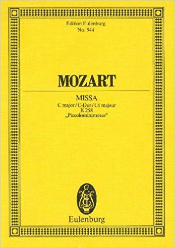 Mozart: Missa C major KV 258 (Study Score) published by Eulenburg