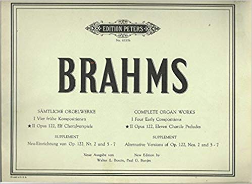 Brahms: Complete Organ Works Volume 2 published by Peters