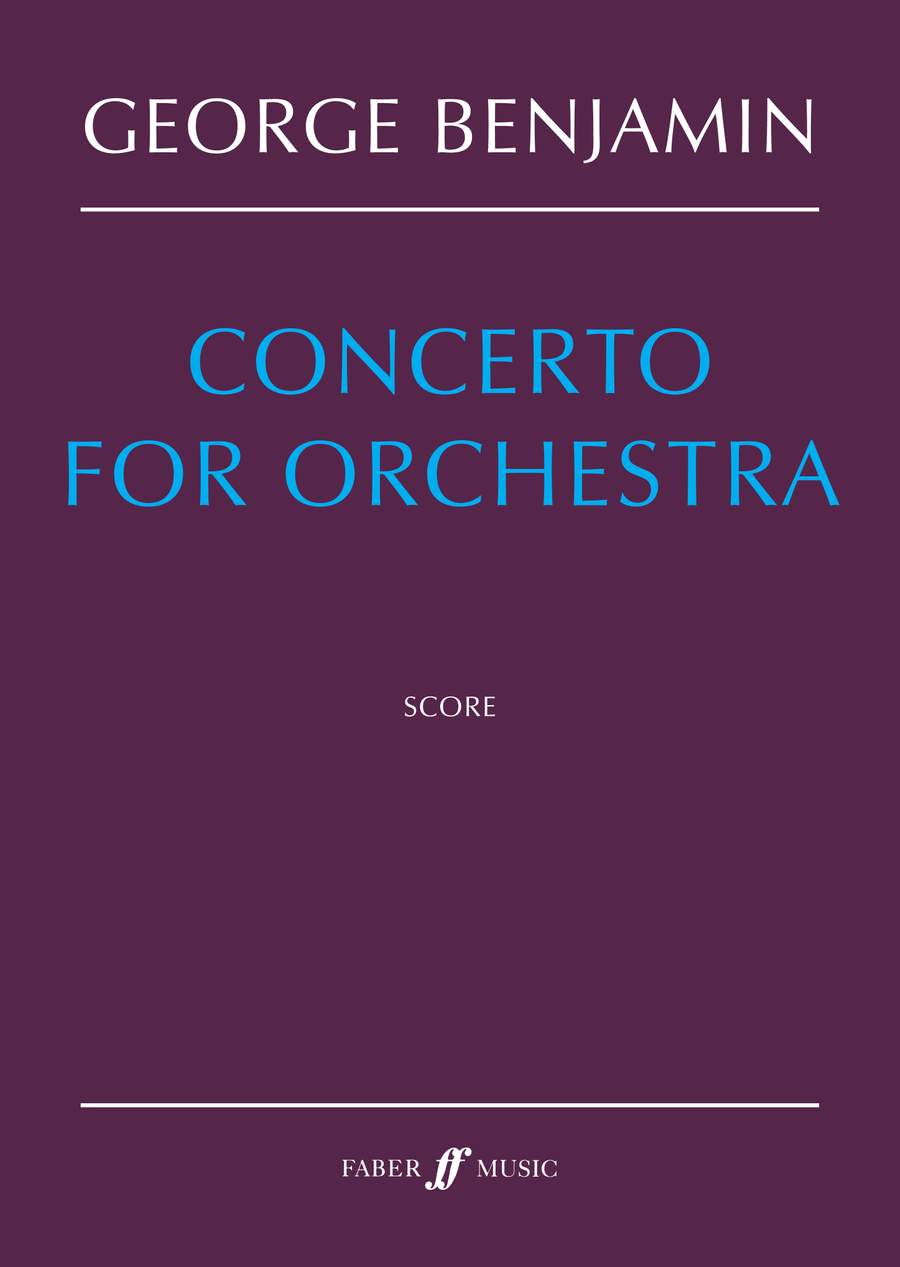 Benjamin: Concerto for Orchestra published by Faber - Full Score