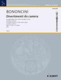 Bononcini: Divertimenti da camera Vol 1 for Treble Recorder published by Schott