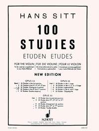 Sitt: 100 Studies Opus 32 Book 3 for Violin published by Schott