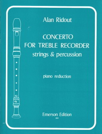 Ridout: Concerto for Treble Recorder published by Emerson