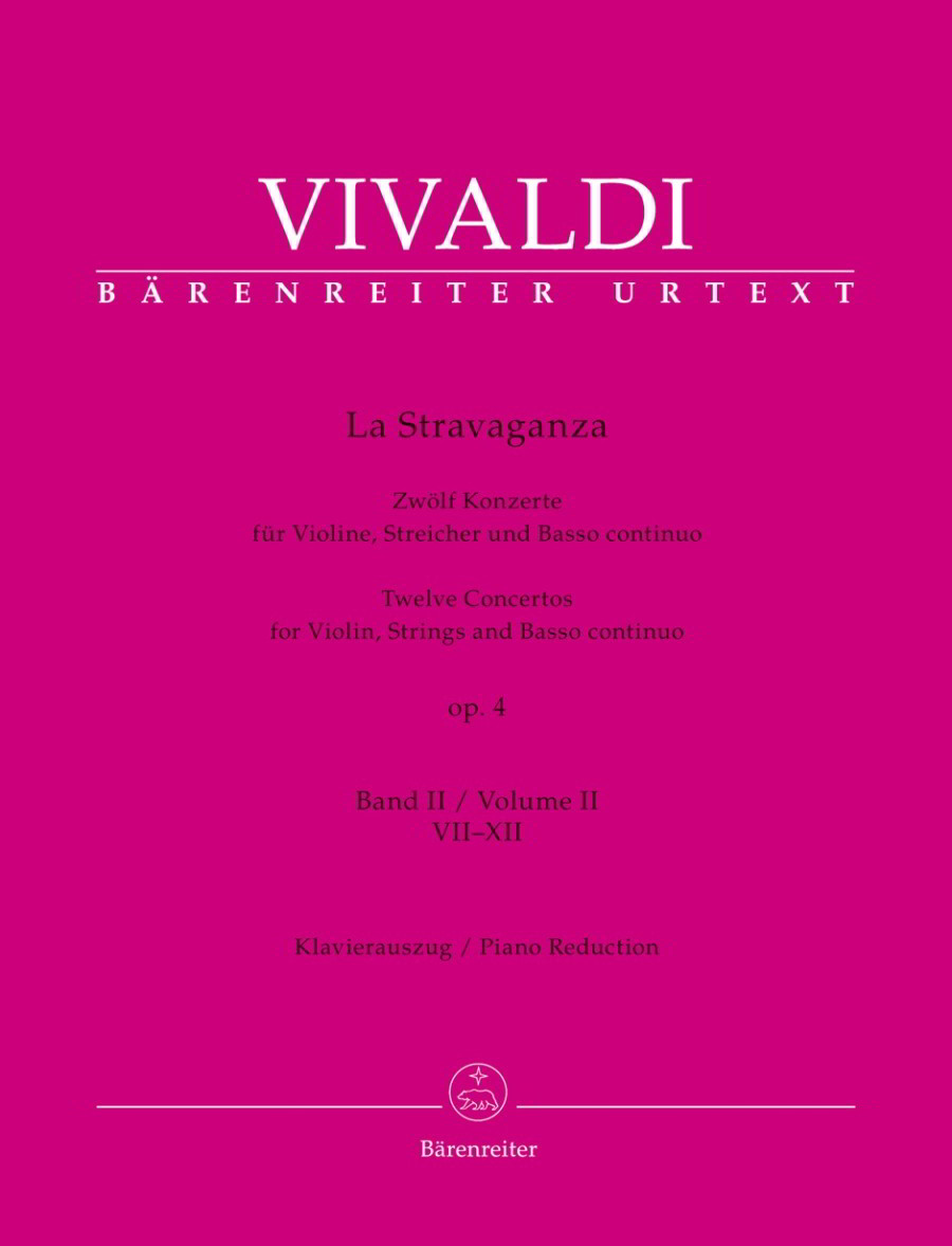 Vivaldi: La Stravaganza Opus 4 Volume II for Violin published by Barenreiter