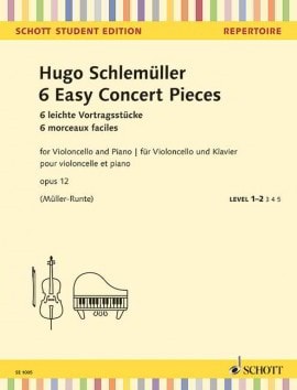 Schlemüller: 6 Easy Concert Pieces for Cello published by Schott