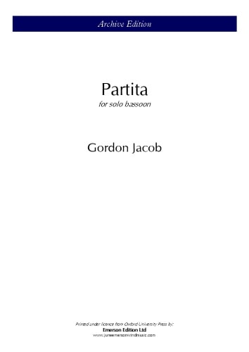 Jacob: Partita for Unaccompanied Bassoon published by OUP Archive