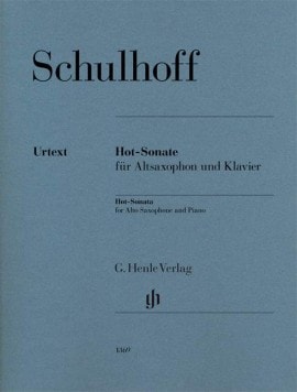 Schulhoff: Hot-Sonate for Alto Saxophone published by Henle
