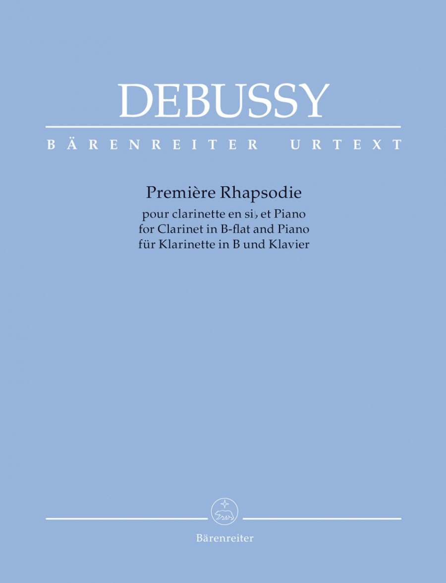 Debussy: Premiere Rhapsodie for Clarinet published by Barenreiter