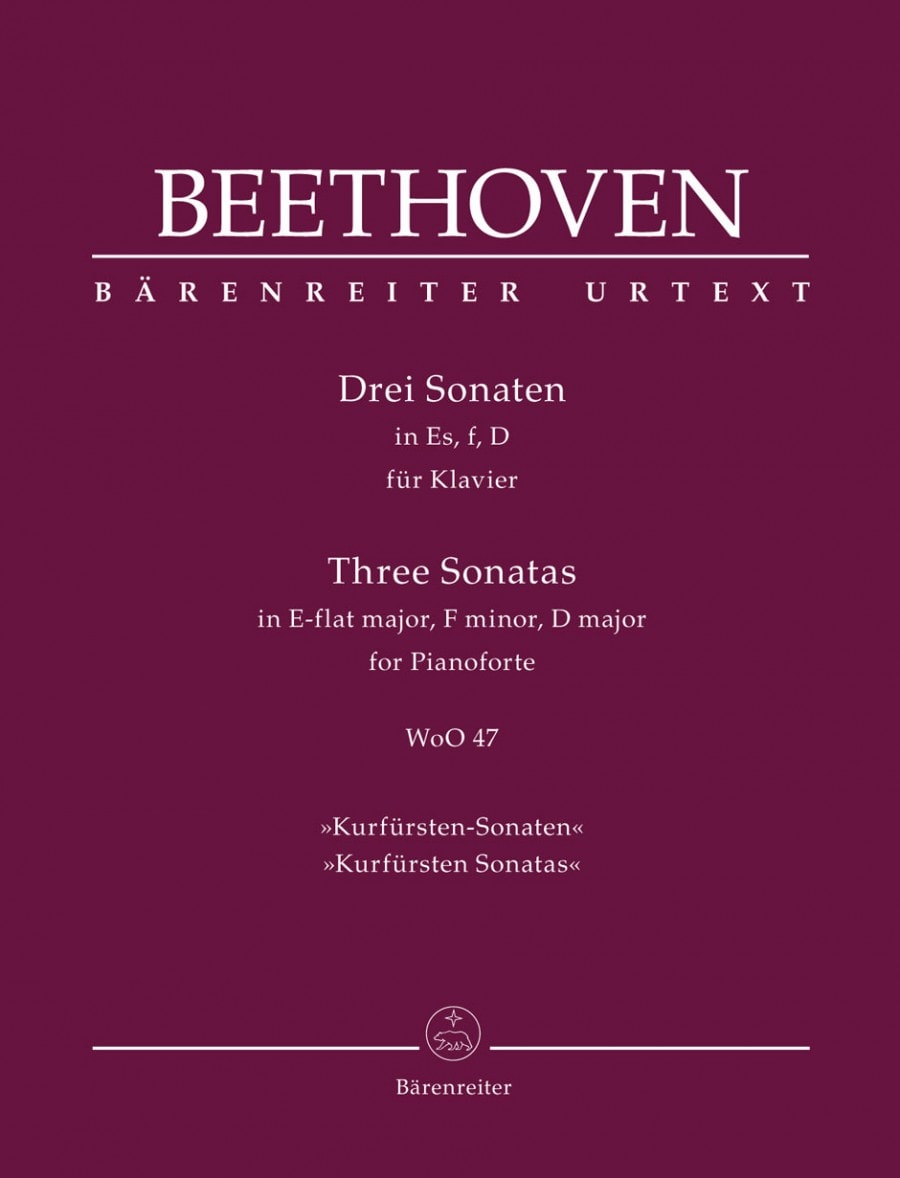 Beethoven: 3 Sonatas for Piano WoO 47 ''Kurfrsten Sonatas'' published by Barenreiter