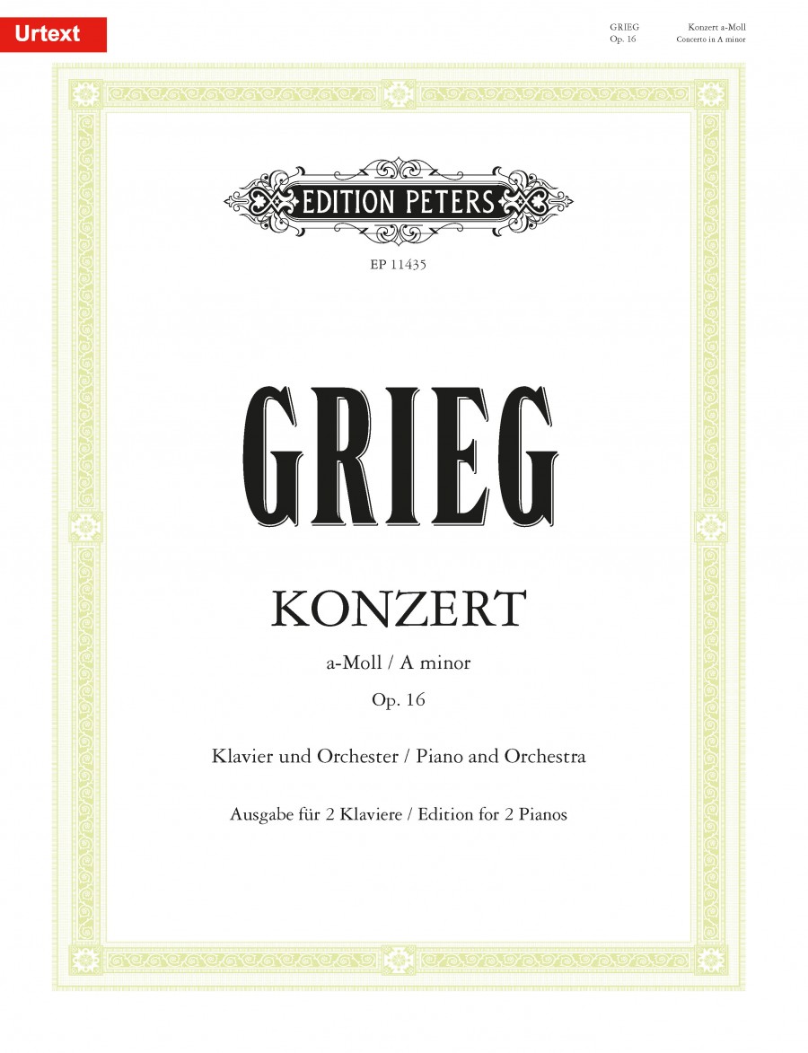 Grieg Piano Concerto in A minor ed Burmeister published by Peters