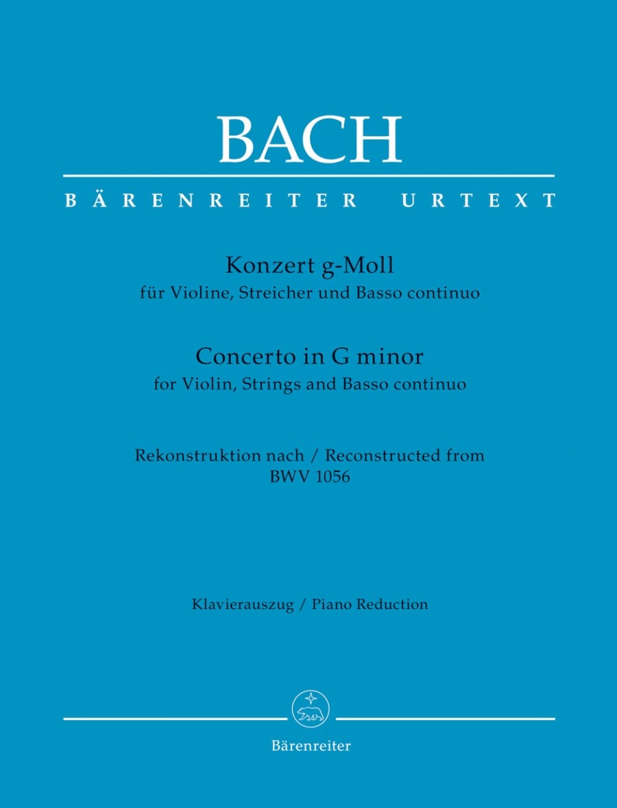 Bach: Concerto in G Minor BWV1056 for Violin published by Barenreiter