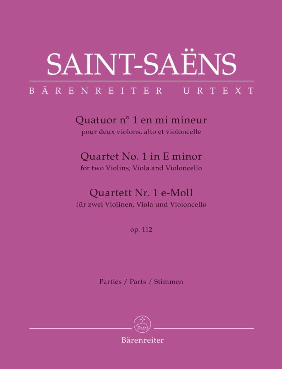 Saint-Saens: String Quartet No 1 in E minor Opus 112 published by Barenreiter