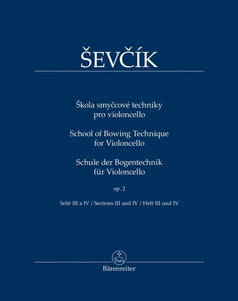 Sevcik: School Of Bowing Technique Opus 2 Book 2 for Cello published by Barenreiter