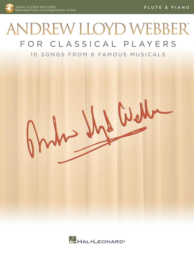 Andrew Lloyd Webber for Classical Players - Flute published by Hal Leonard (Book/Online Audio)