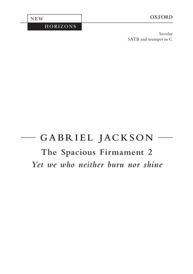 Jackson: The Spacious Firmament 2 SATB published by OUP