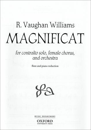 Vaughan Williams: Magnificat published by OUP - Vocal Score