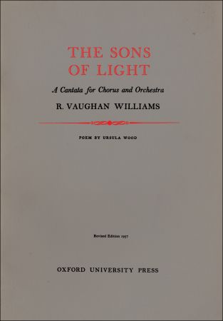 Vaughan Williams: The Sons of Light published by OUP - Vocal Score