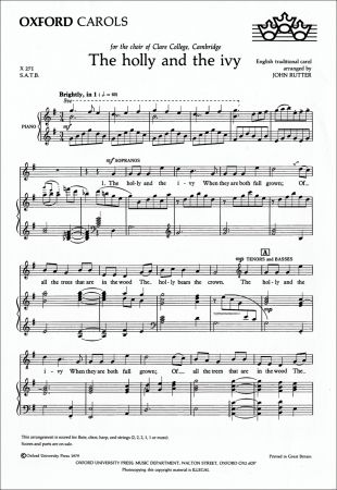 Rutter: The holly and the ivy SATB published by OUP