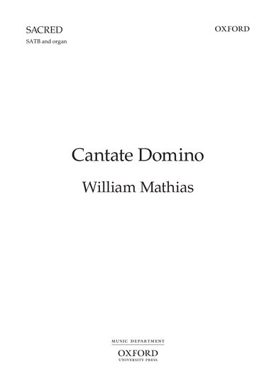 Mathias: Cantate Domino SATB published by OUP