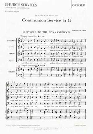 Jackson: Communion Service in G SATB published by OUP