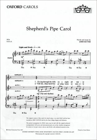 Rutter: Shepherd's Pipe Carol SSAA published by OUP