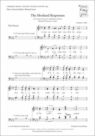 Ellis: The Morland Responses SATB published by OUP