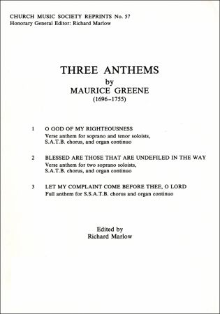 Greene: Three Anthems published by OUP