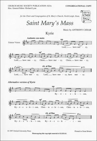 Caesar: St Mary's Mass published by OUP - Pack of 10