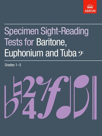 ABRSM Sight Reading Tests Grade 1 - 5 for Baritone, Tuba or Euphonium (Bass Clef)