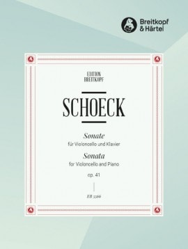 Schoeck: Sonata Opus 41 for Cello published by Breitkopf