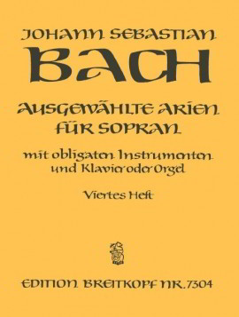 Bach: Selected Arias for Soprano Volume 4 published by Breitkopf