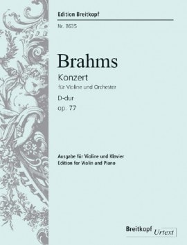 Brahms: Concerto in D Opus 77 for Violin published by Breitkopf