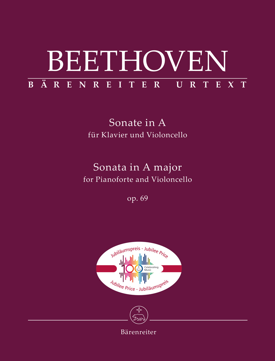 Beethoven: Sonata in A Opus 69 for Cello published by Barenreiter