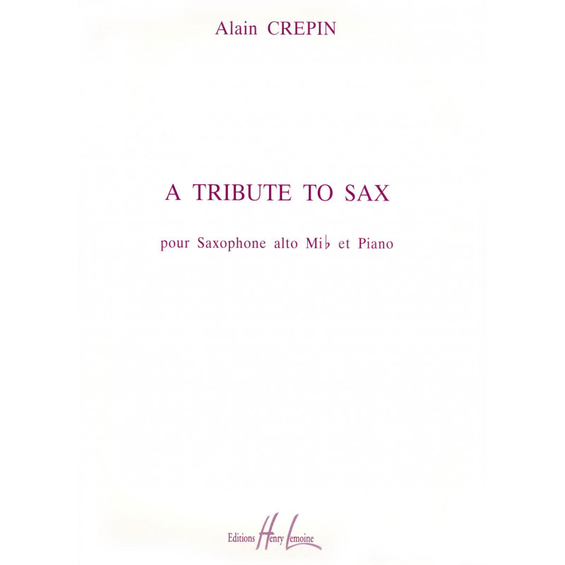Crepin: A Tribute to Sax published by Lemoine
