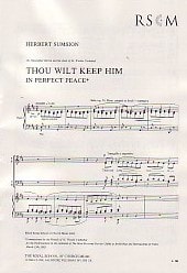 Sumsion: Thou Wilt Keep Him SATB published by RSCM