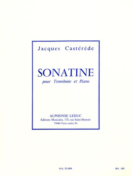 Casterede: Sonatine for Trombone published by Leduc